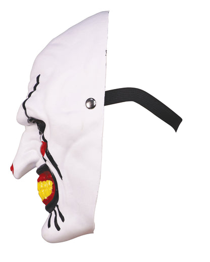 Weiße Killerclown Halbmaske