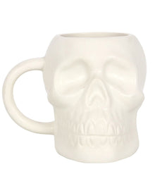 Witte Matte Schedel Mok