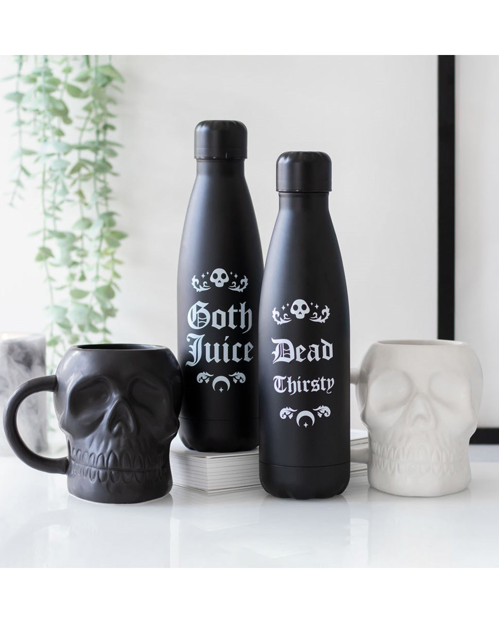 White Matte Skull Cup