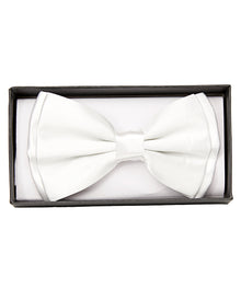 Weiße Satin Fliege Deluxe
