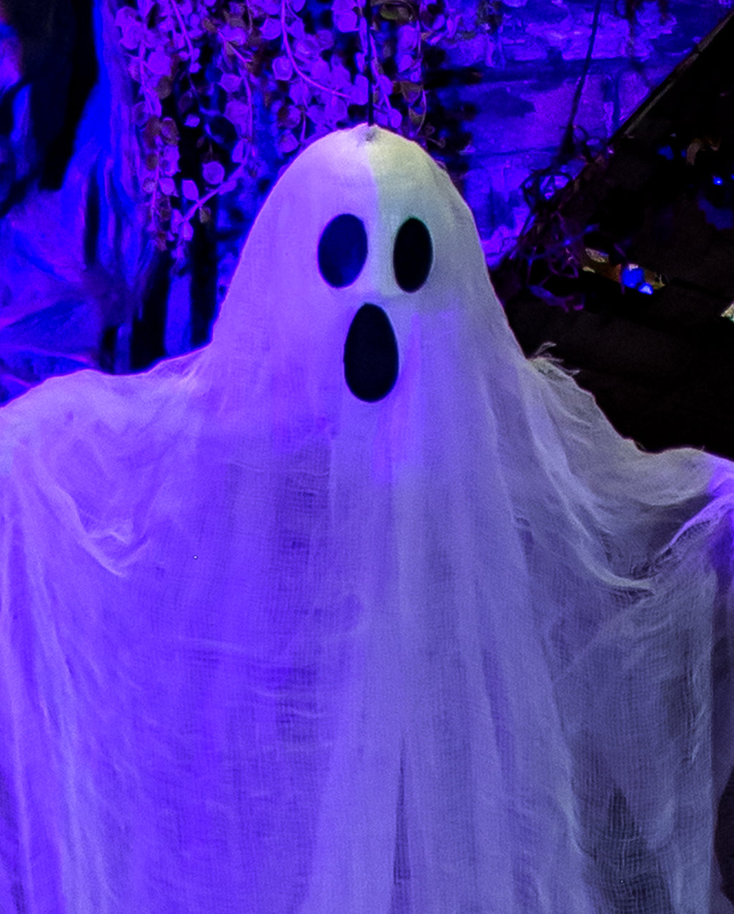 Witte Ghost Halloween Hangfiguur 180 Cm