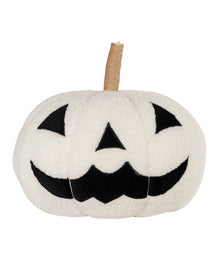 Weißer Halloween Kürbis als Zierkissen Ø 34cm