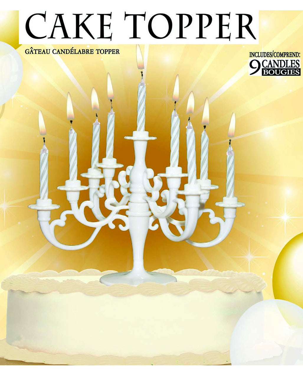 Weißer Kerzenleuchter für Torten & Kuchen