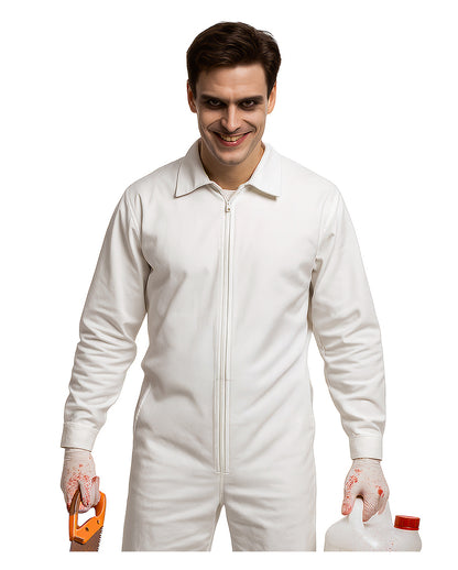 Mono de traje blanco