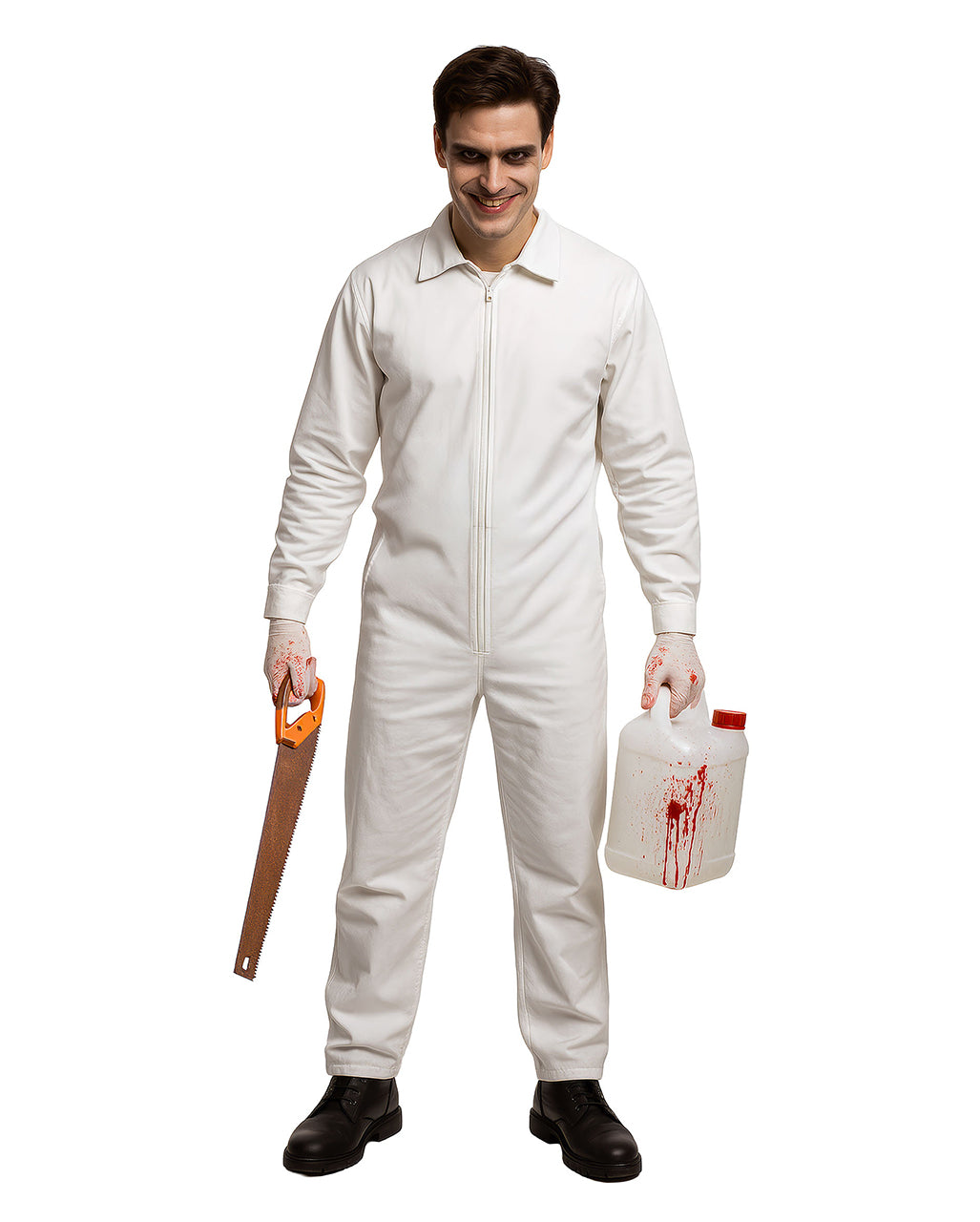 Mono de traje blanco