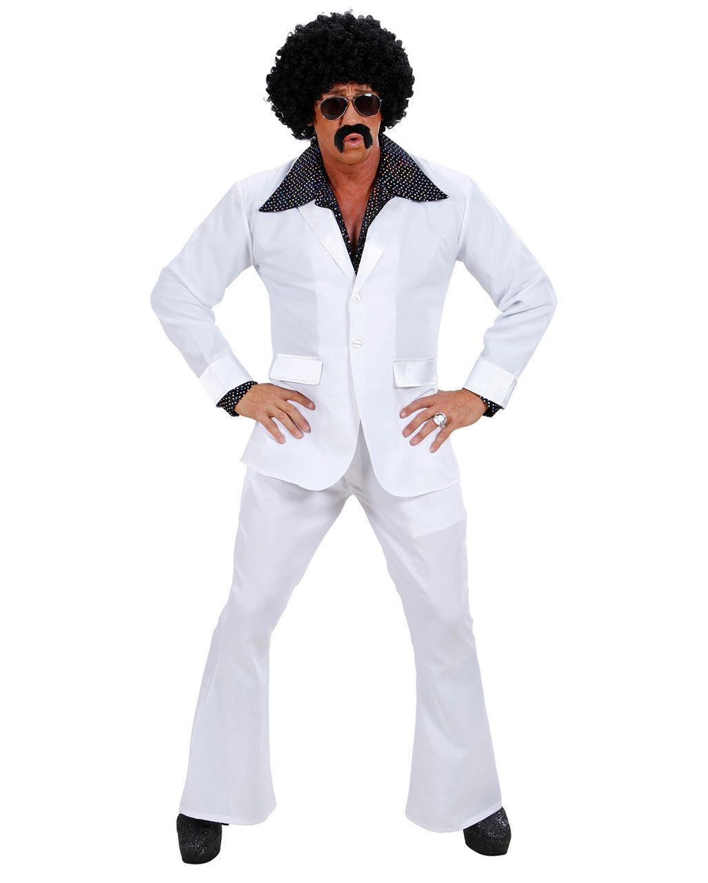 Weißer 70´s Disco Partyanzug
