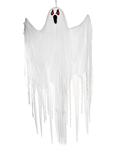 Weißes Gespenst mit Motion, Light & Sound 153cm