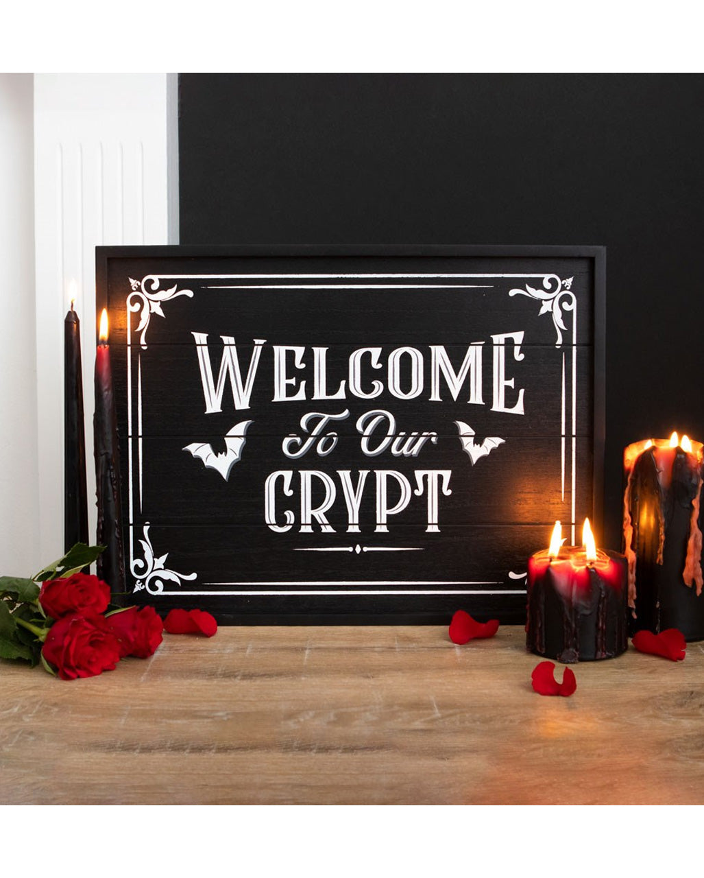 "Welcome to our Crypt" Wandbild 40cm