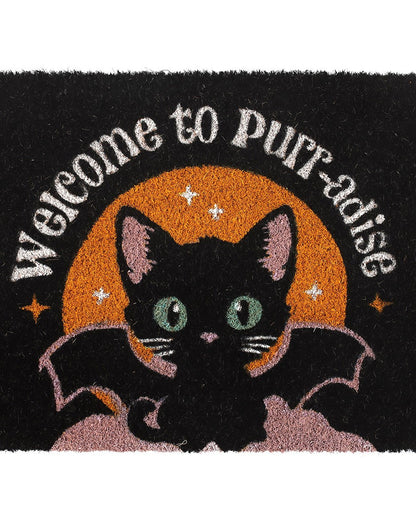 "Welcome to Purr-Adise" Türmatte 60x40cm