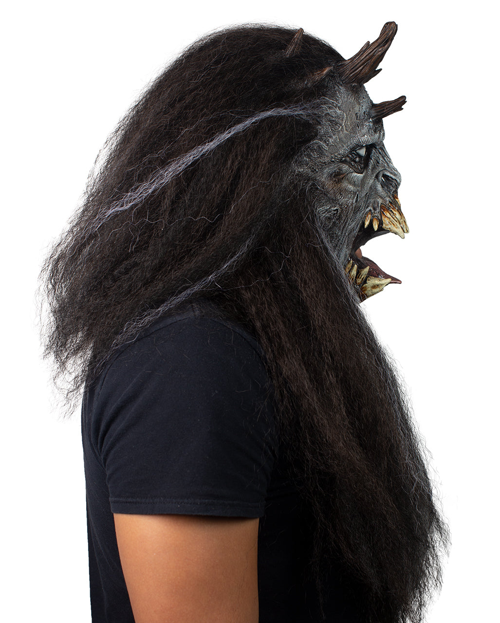Wendigo Monster Maske mit Hörnern
