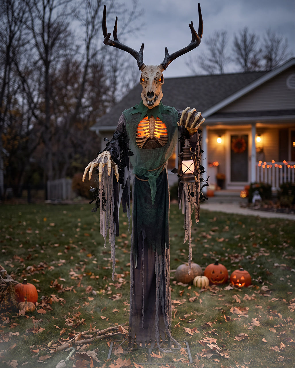Wendigo Forest Creature Halloween Animated Prop 248cm