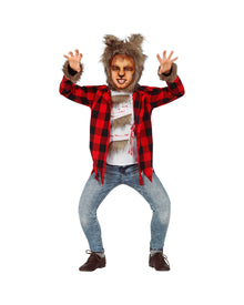 Werwolf Kinder Kostüm mit Fellmütze