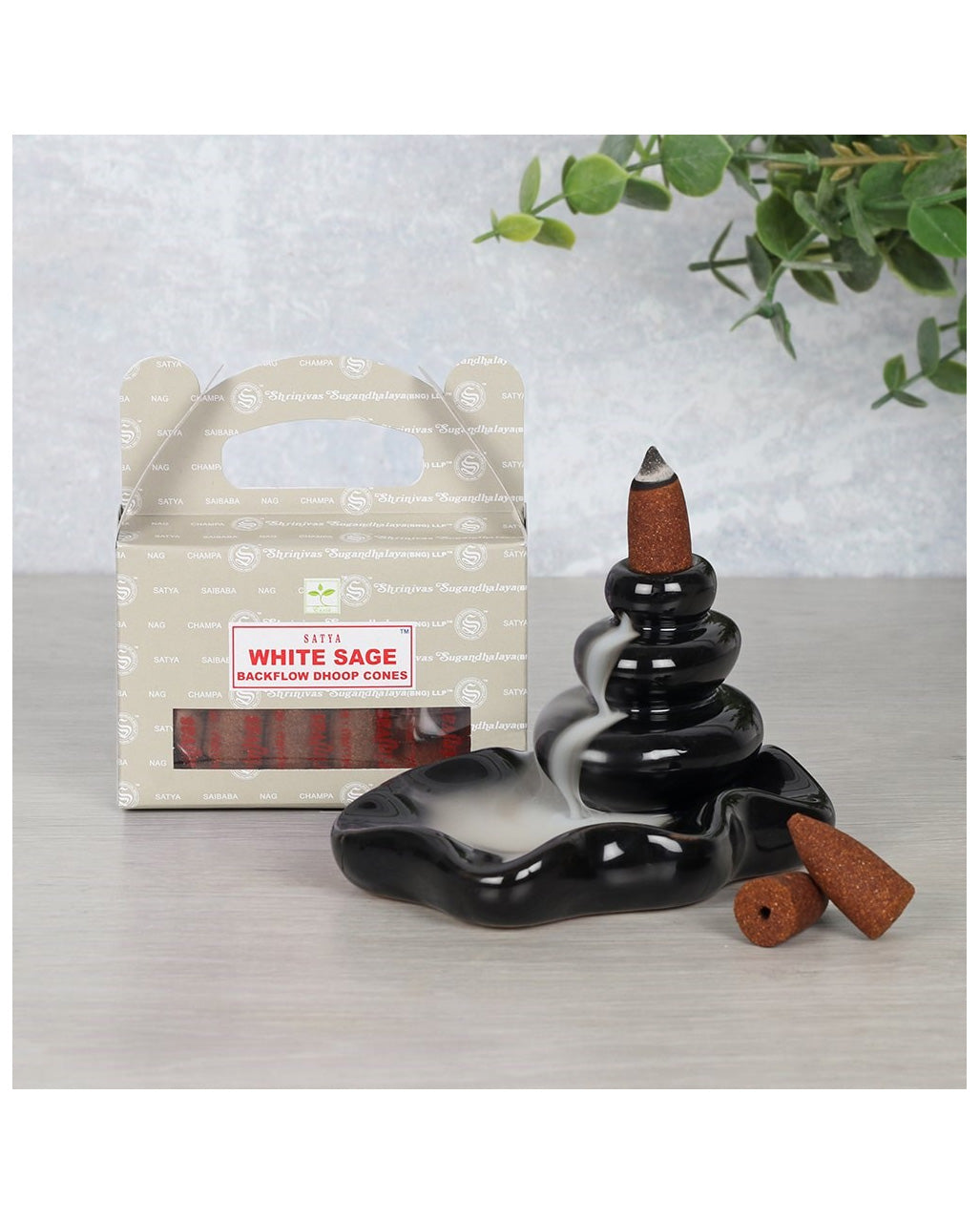 White Sage Backflow Incense Cones 24pcs.