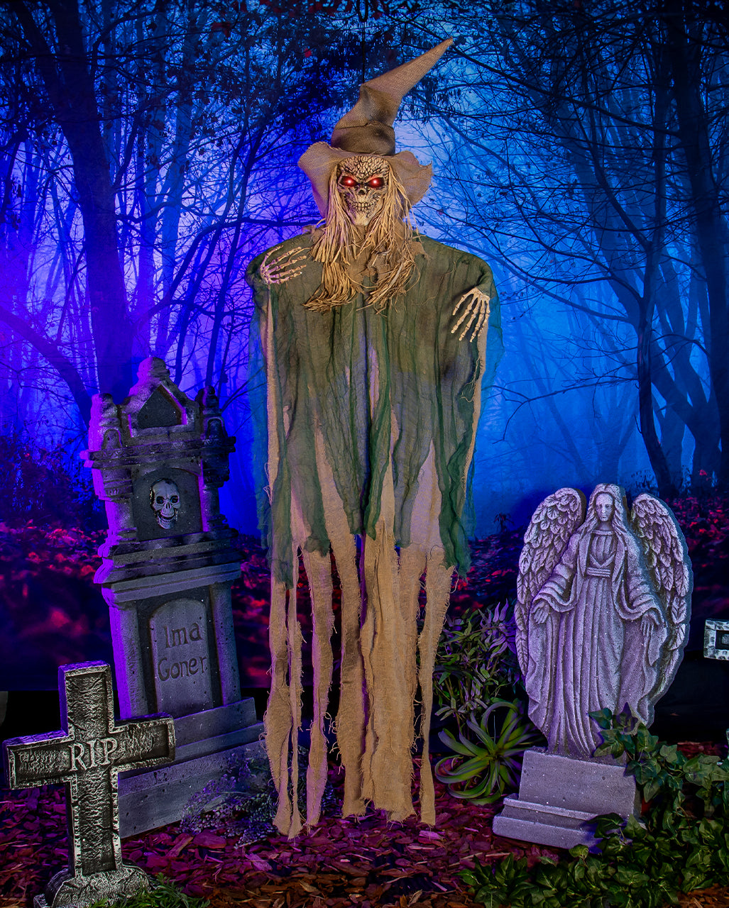 Wicked Scarecrow With Movement, Light & Sound 170cm