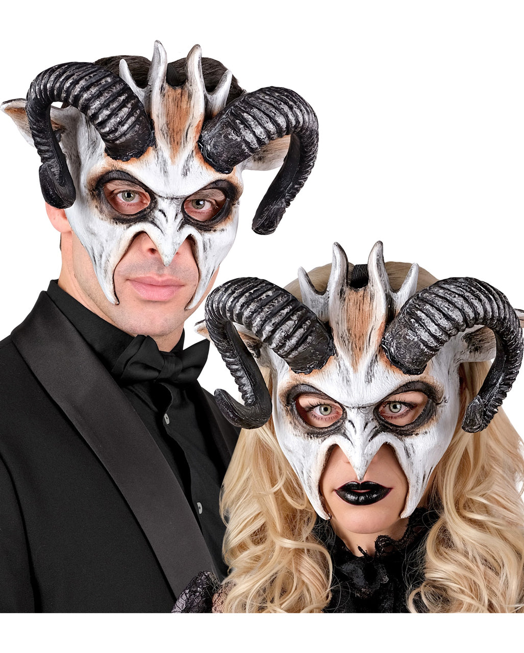 Wild Demon Maske mit Hörnern