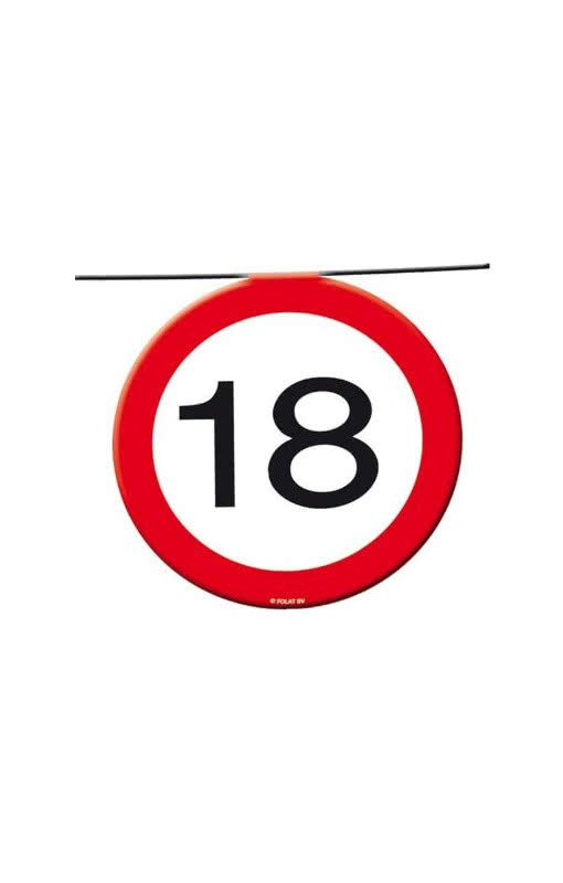 Wimpelkette Verkehrsschild 18