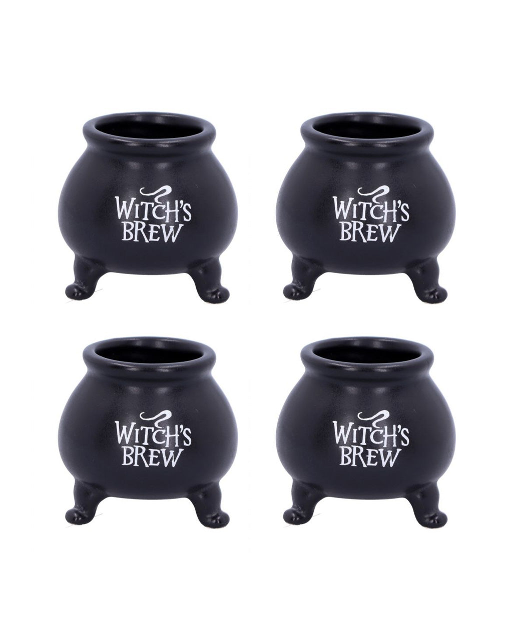 Witch's Brew Keramik Kessel Shotglas 4 Stück