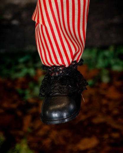 Fidgeting Horror Clown On Swing Animatronic 70cm