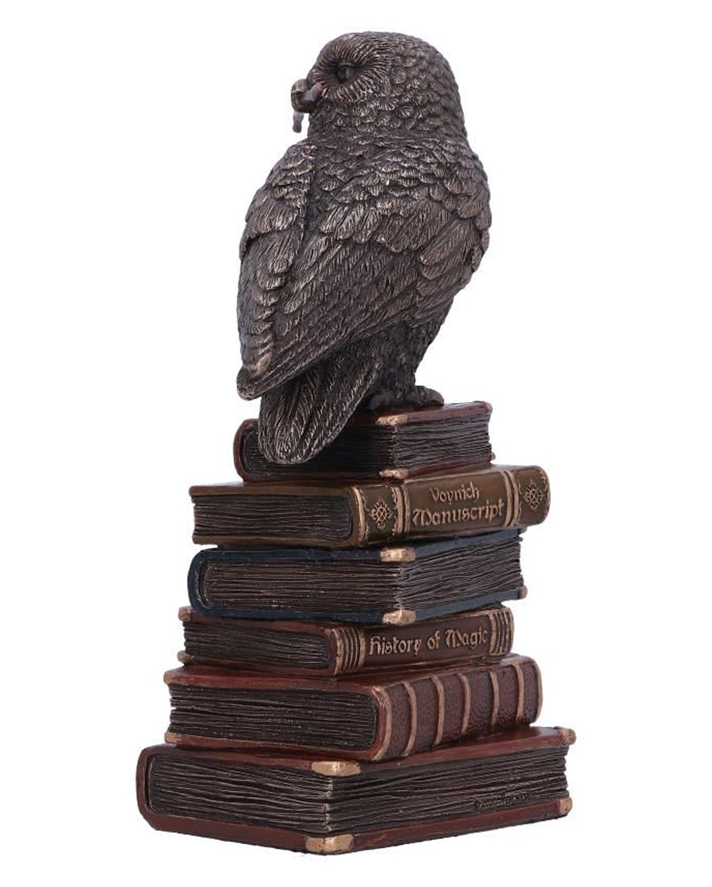 Zaubernde Eule auf Bücherstapel 14cm