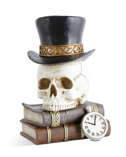 Libros Mágicos Con Figura Decoración Calavera 30cm