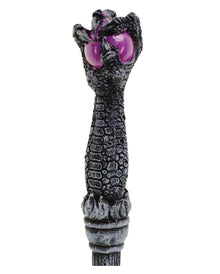 Zauberstab Drachenhand mit Violetter Glaskugel