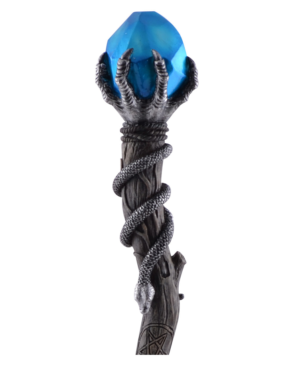 Zauberstab Serpenta mit Blauem Stein
