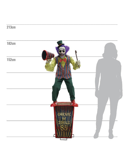 Circus Barker Halloween Animatronic 182cm