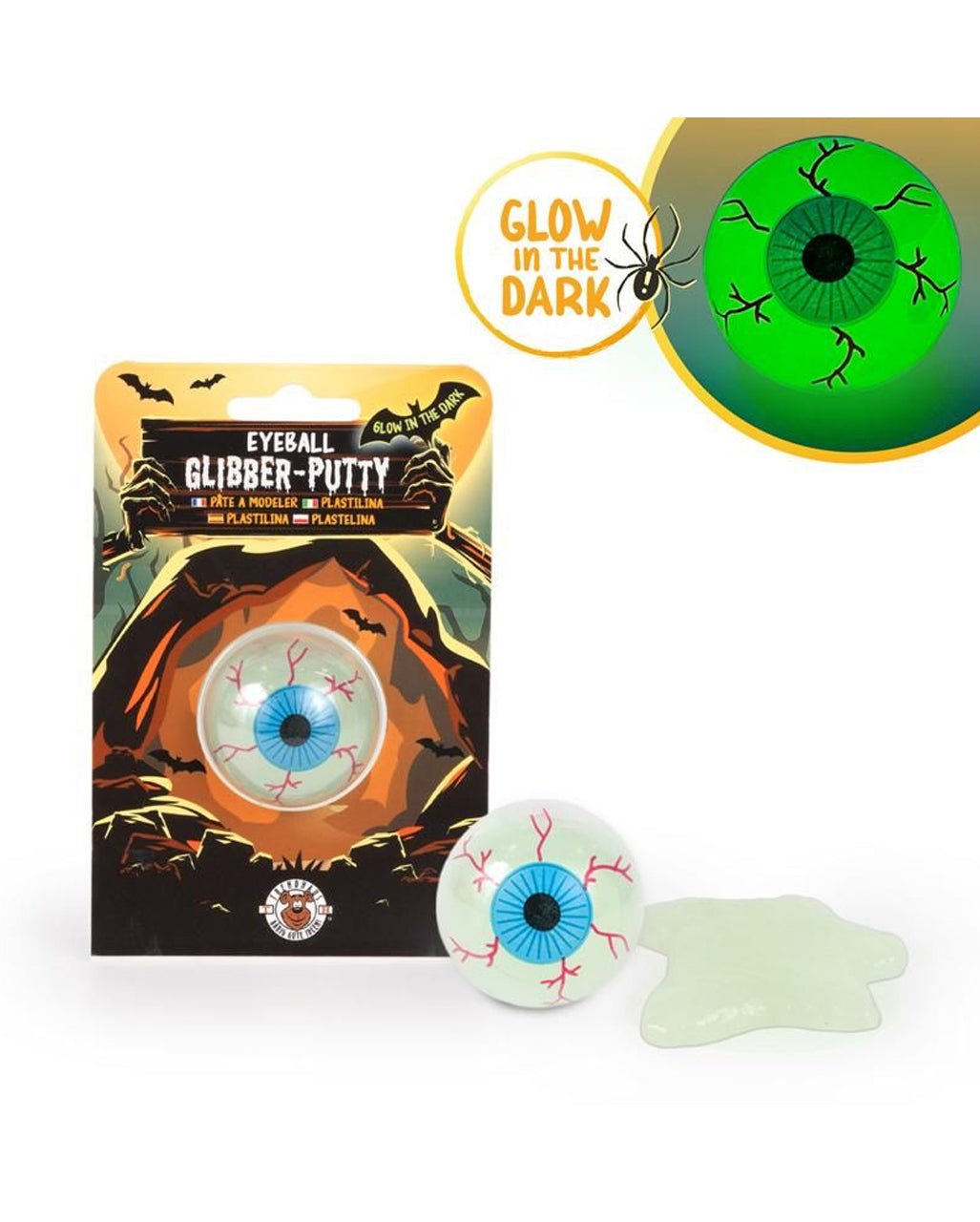 Zombie Auge mit Knet Schleim
