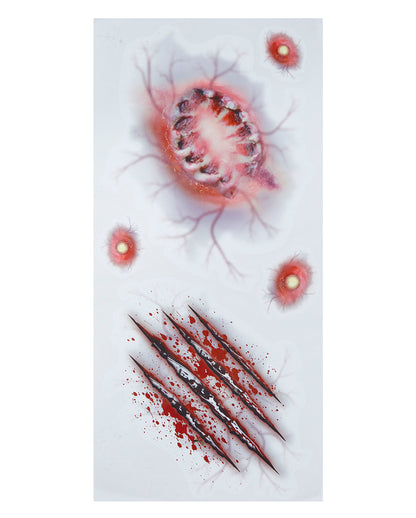 Zombie Biss SFX Tattoo Wunden
