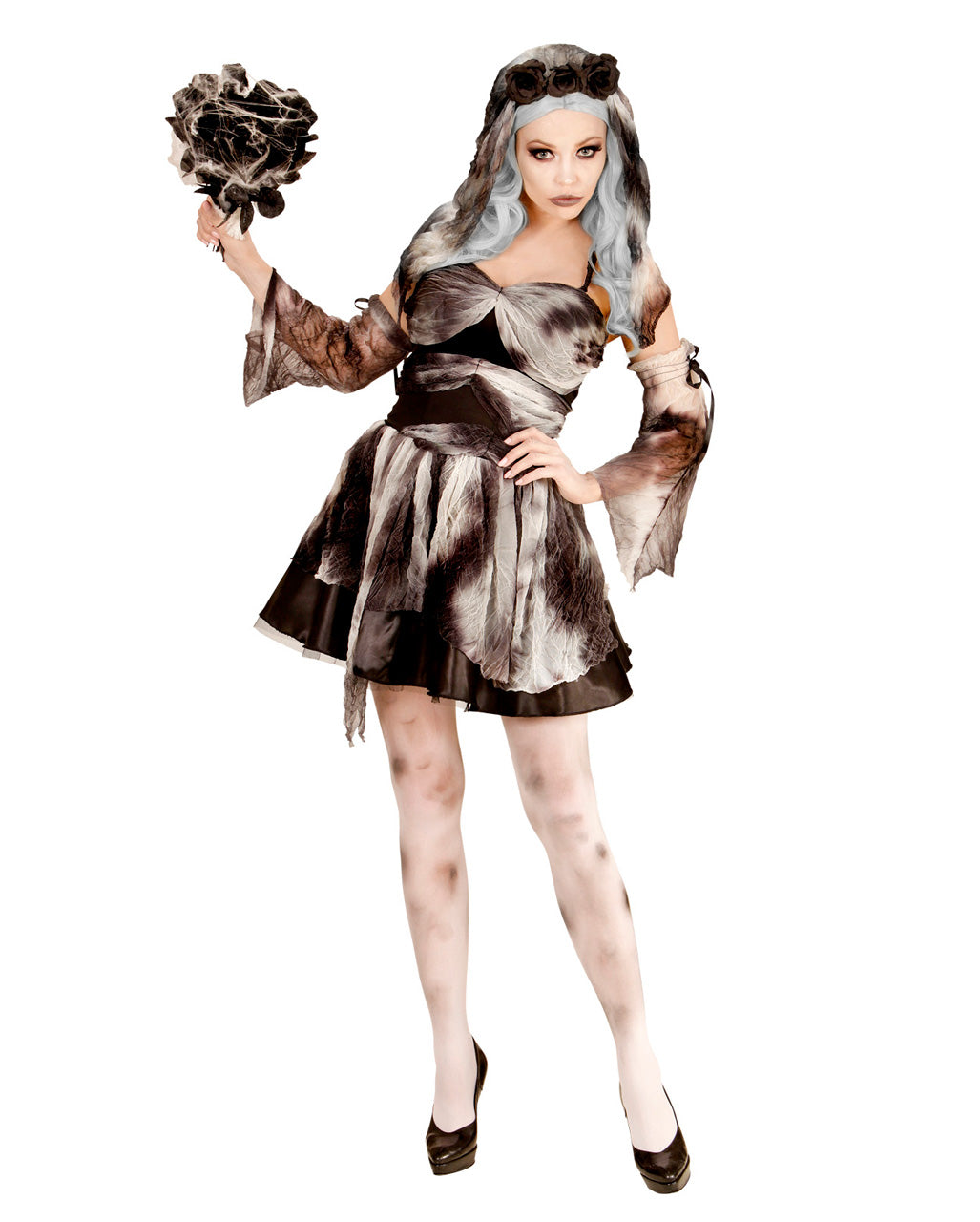 Totenbraut Kostüm mit Schleier