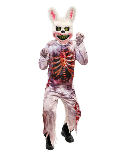 Zombie Bunny Kinder Kostüm-Overall mit Maske