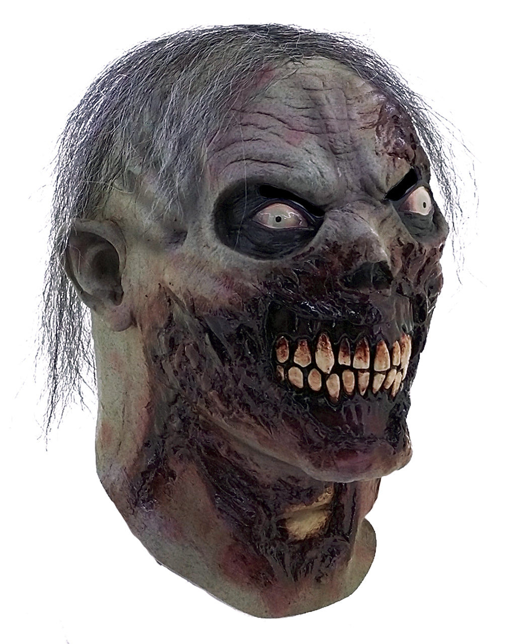 Zombie Vollmaske mit Haaren