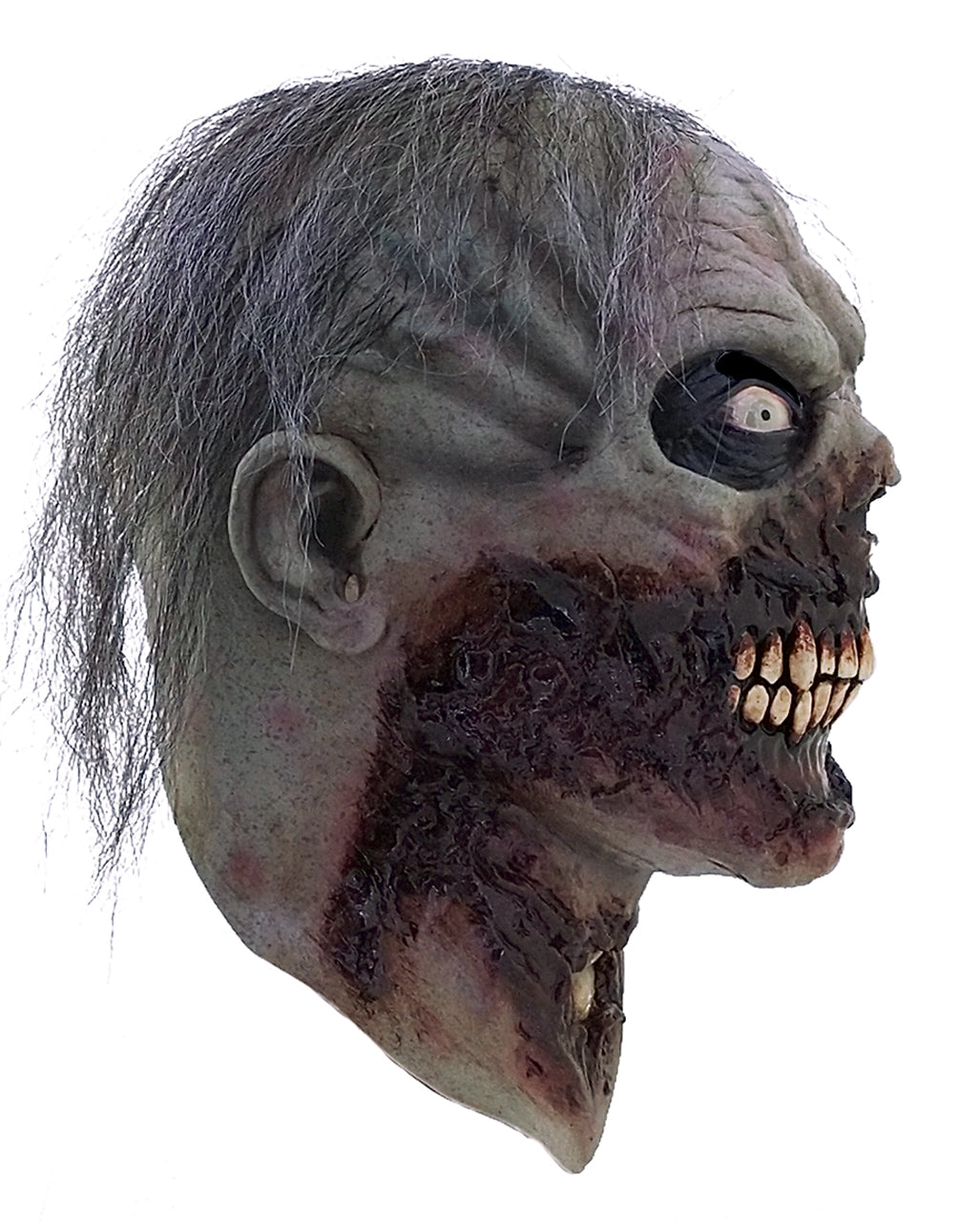 Zombie Vollmaske mit Haaren