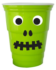Zombie Monster Becher mit Wackelaugen