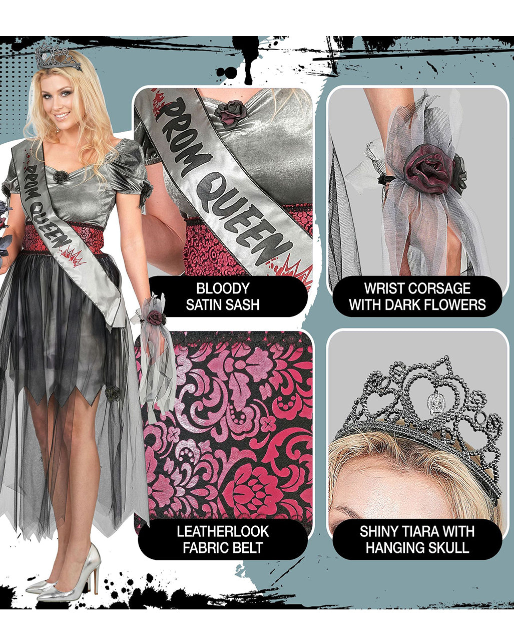 Zombie Prom Queen Damen Kostüm