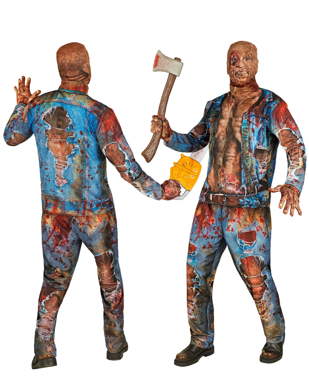 Zombie Schnellkostüm mit Maske & Handschuhe