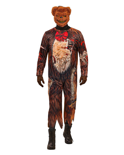 Zombie Teddy Herren Kostüm-Overall mit Maske