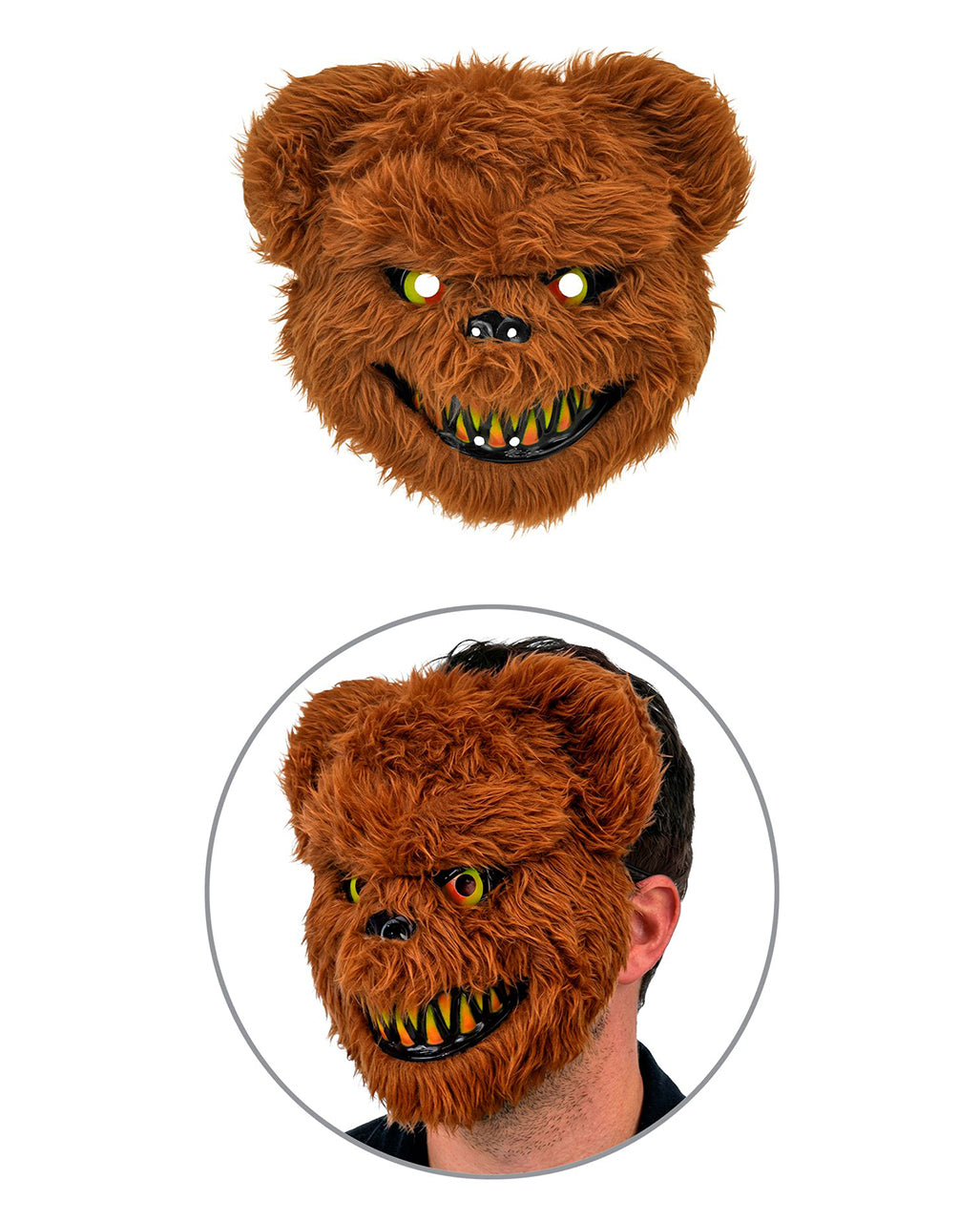 Zombie Teddy Herren Kostüm-Overall mit Maske