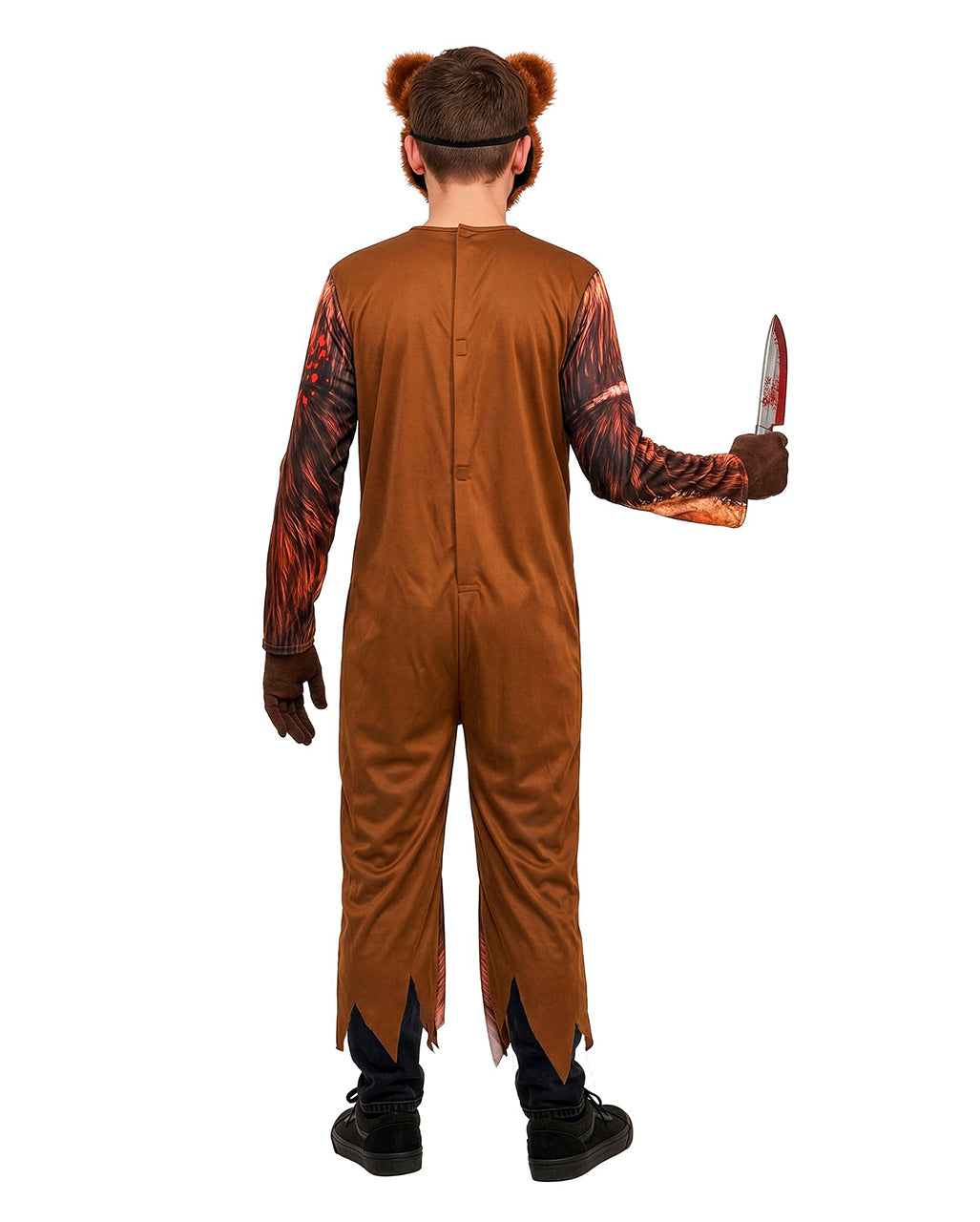 Zombie Teddy Kinder Kostüm-Overall mit Maske
