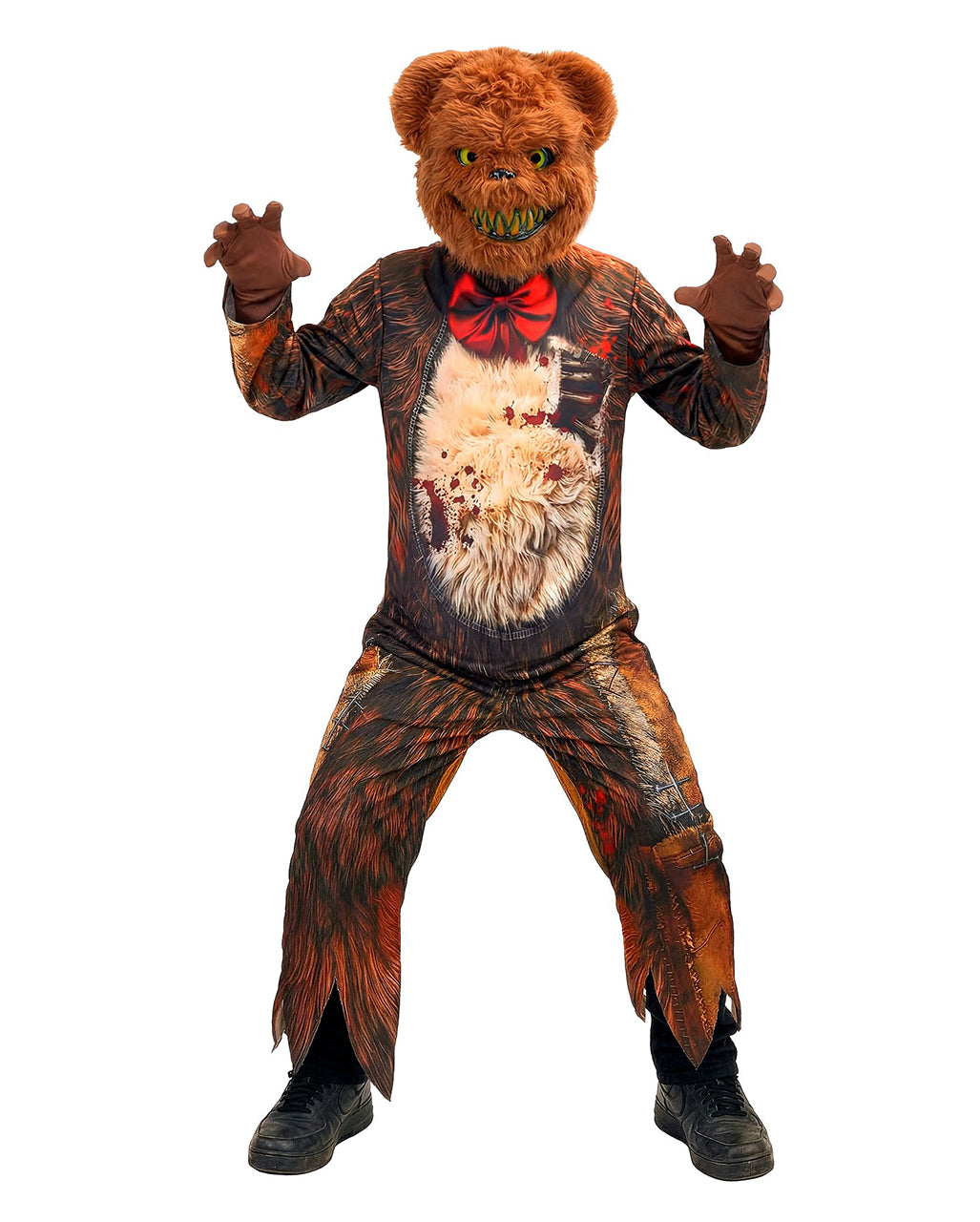 Zombie Teddy Kinder Kostüm-Overall mit Maske