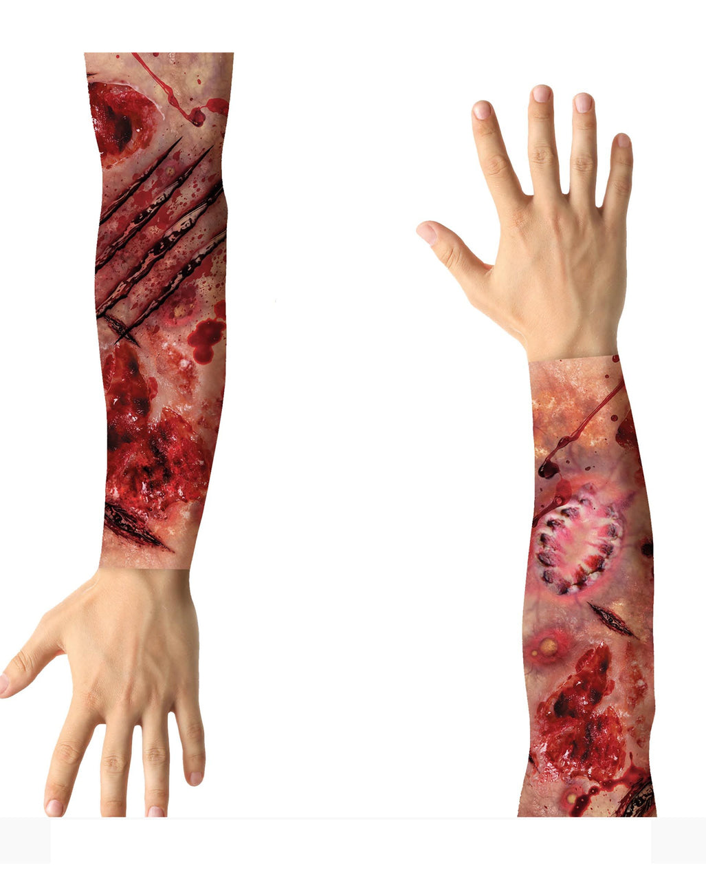 2 Tattoo Sleeves With Wound Effect Motif